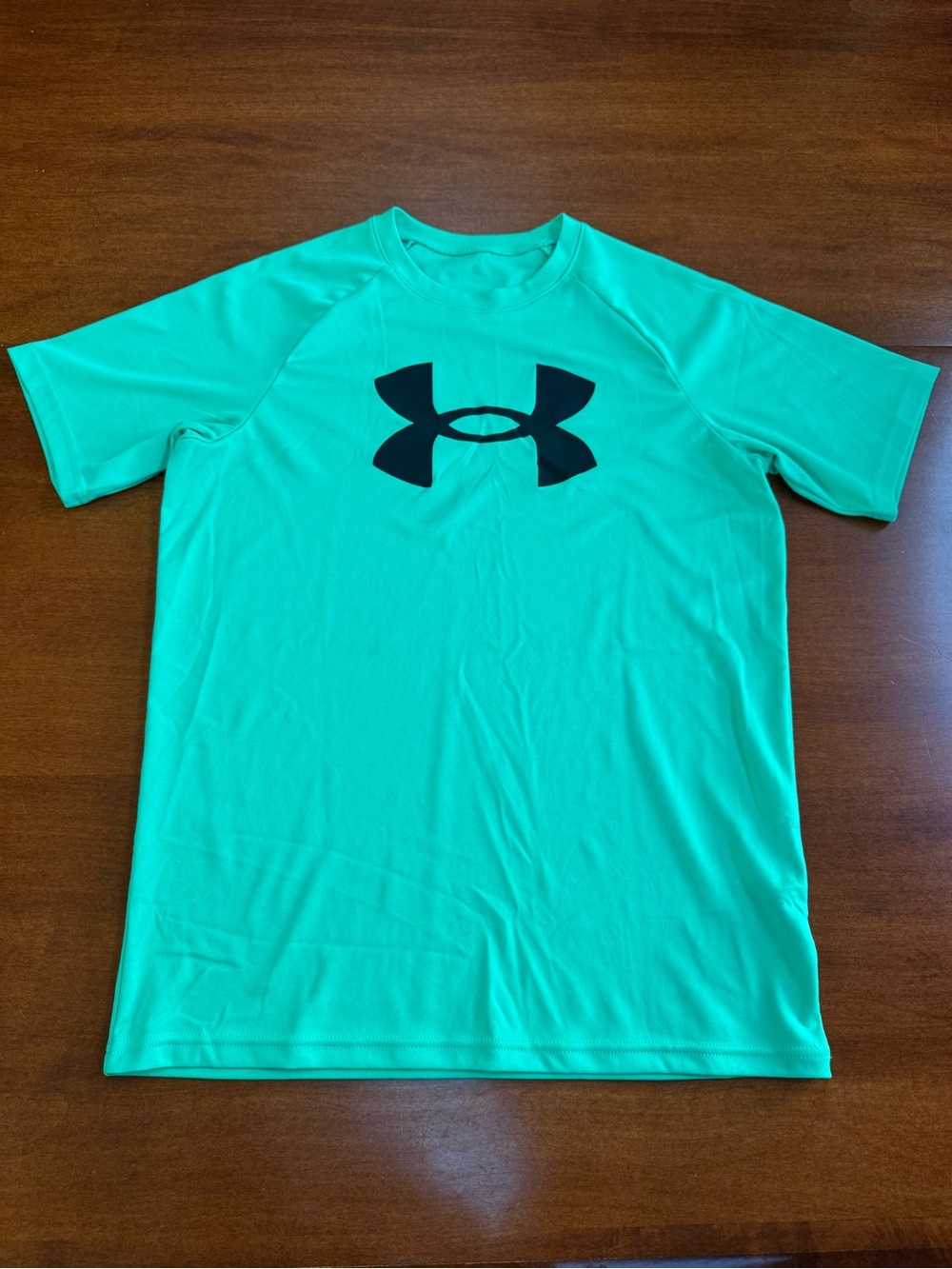 Under Armour Boys Youth XL lime/mint Big Logo Short Sleeve Athletic Shirt